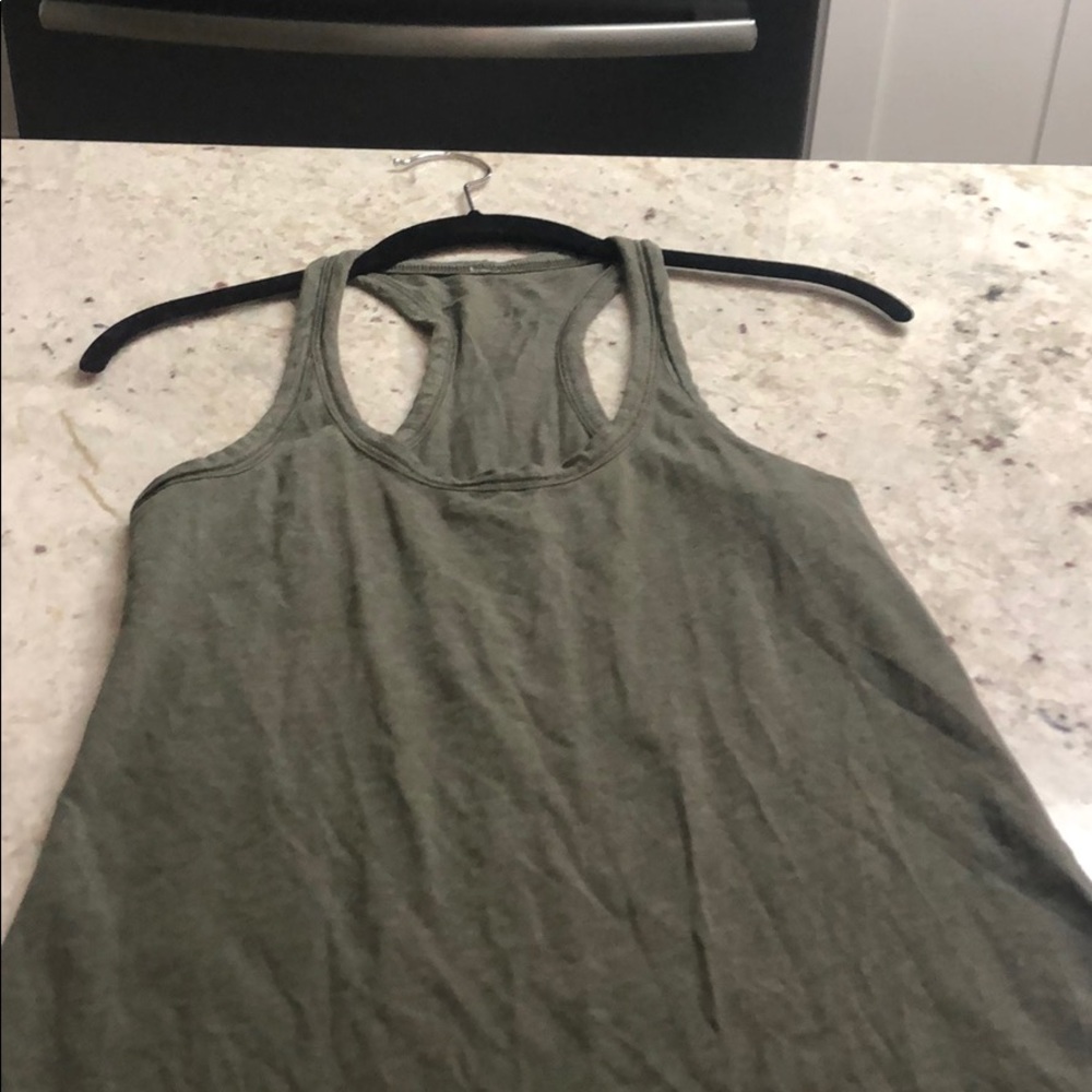 Lululemon CAMO GREEN RACERBACK TANK